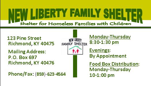 Shelter For Homeless Families at New Liberty Homeless Shelter